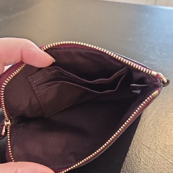 Coach Wristlet Clutch with Gold Logo - Picture 4 of 5